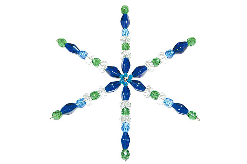 Drátěný základ pro vánoční hvězdy, The Beadsmith - 6 cípů, průměr 11,5 cm, bal. 7 ks