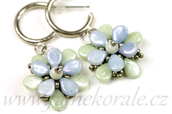 PRECIOSA Pip™ 5x7 mm, 30 ks - zelený listr na alabastru