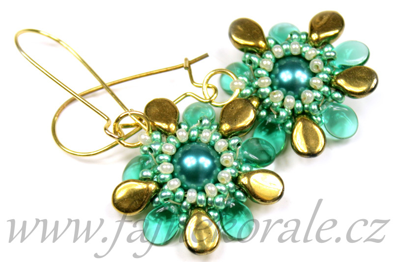 PRECIOSA Pip™ 5x7 mm, 30 ks - zlatý pokov na černé