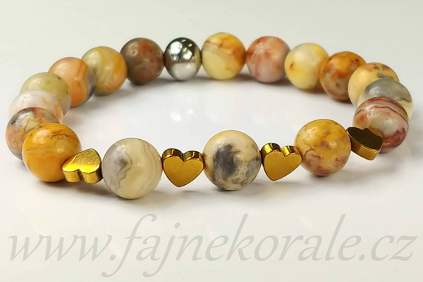 Korálky ze syntetického hematitu, srdíčko 6 mm, 1 ks - metalická fialovorůžová