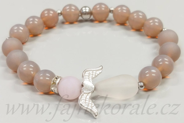 Kovové korálky andělská křídla 23x7 mm, galva starostříbro, 1 ks