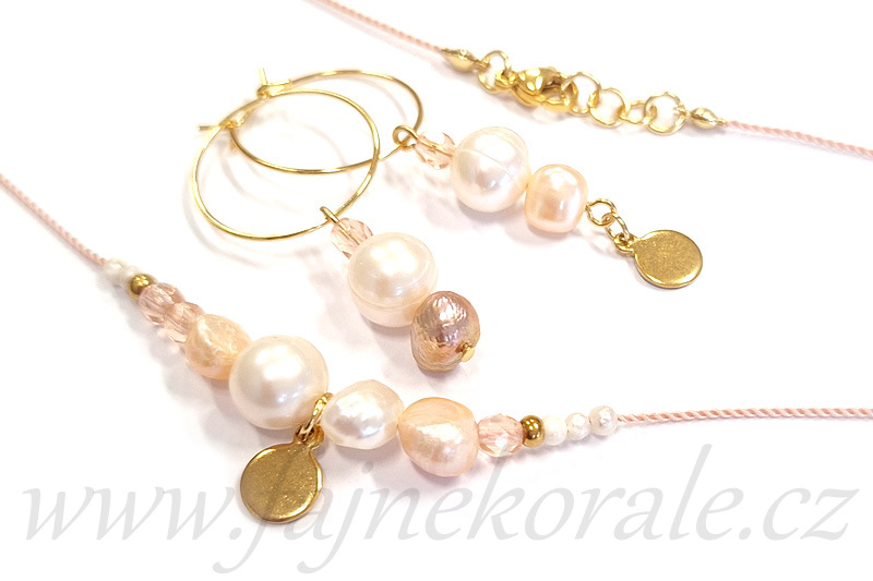 Říční perly, valounky 5-8 x 3-5 mm, 1 ks - seashell, perlová krémově bílá