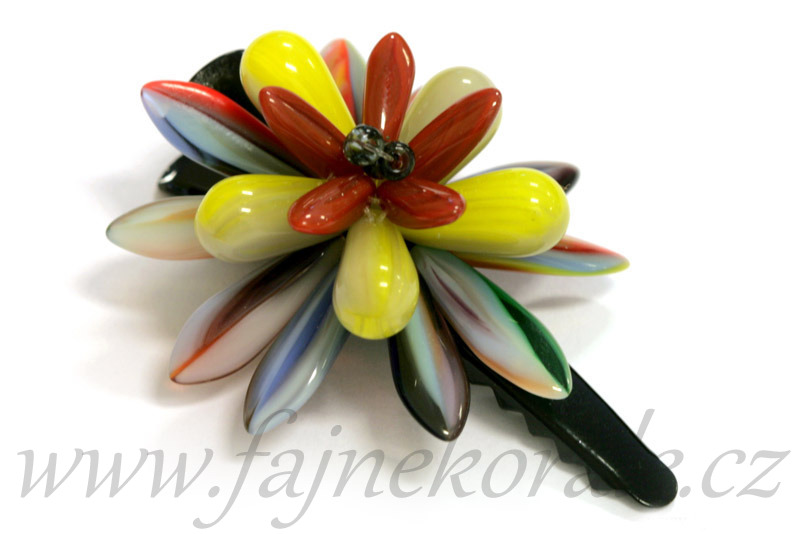 Vlasová sponka se zoubky, polotovar, délka 40 mm, 2 ks - černá