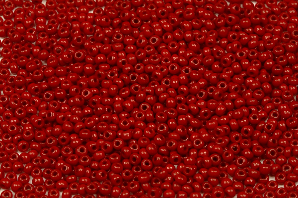 PRECIOSA rokajl 10/0 (2,2 - 2,4 mm) RH, bal. 50 g - sytá tmavší korálově červená
