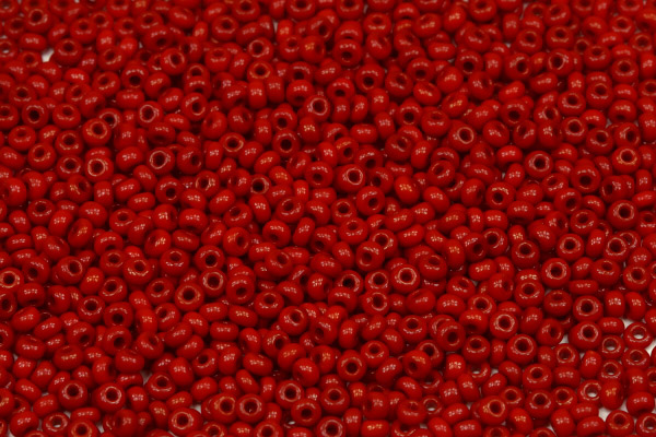 PRECIOSA rokajl 10/0 (2,2 - 2,4 mm) RH, bal. 50 g - sytá tmavá korálově červená