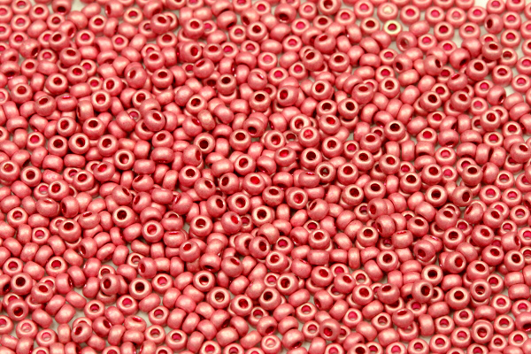 TOP Rokajl Preciosa 10/0 (2,2 - 2,4 mm) RH, 20 g - růžová mat, Terra metallic (18595)