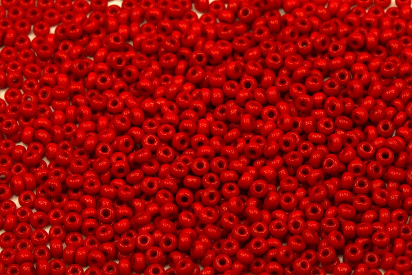 PRECIOSA rokajl 10/0 (2,2 - 2,4 mm) RH, bal. 50 g - sytá korálově červená