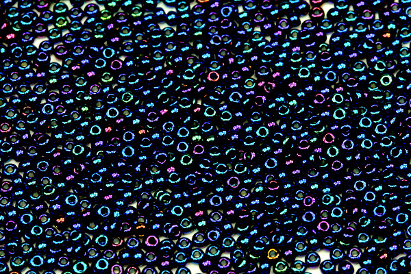 Rokajl Preciosa 10/0 (2,2-2,4 mm) RH, bal. 50 g - modrý iris rainbow