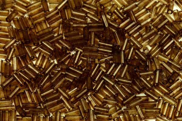 PRECIOSA Bugles-RH, rovné čípky 2" (4,6 mm), bal. 50 g - transp. hnědá