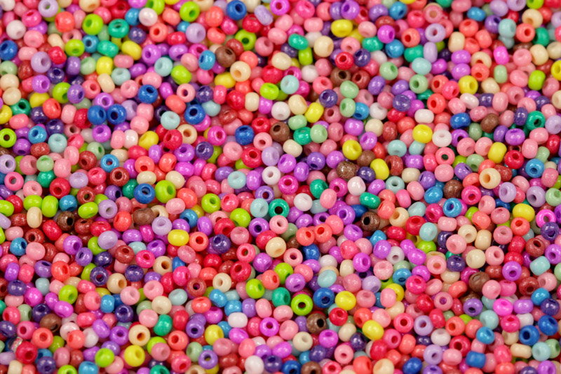 Rokajl Preciosa MIX 11/0 (2,0 - 2,2 mm), bal. 50 g - barevný mix sytých barev