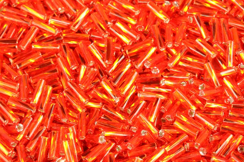 PRECIOSA Bugles-TwSH, čípky 3" (6,8 mm) stáčená SH, bal. 50 g - transp. oranžová, SL