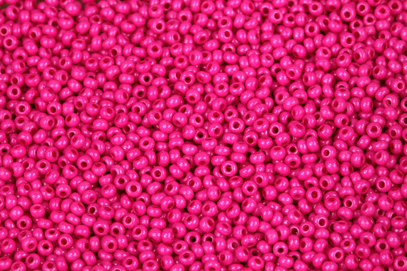 Rokajl Preciosa 10/0 (2,2 - 2,4 mm) RH, bal. 50 g - - sytá růžová magenta, solgel