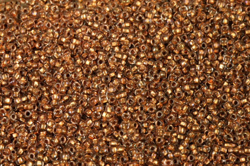Rokajl Preciosa 11/0 (2,0 - 2,2 mm) RH, bal. 50 g - krystal, měděný průtah