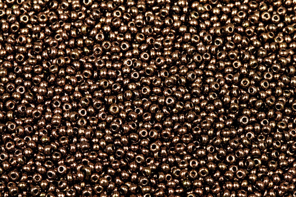 Rokajl Preciosa 10/0 (2,2 - 2,4 mm) RH, bal. 50 g - metalická hnědá