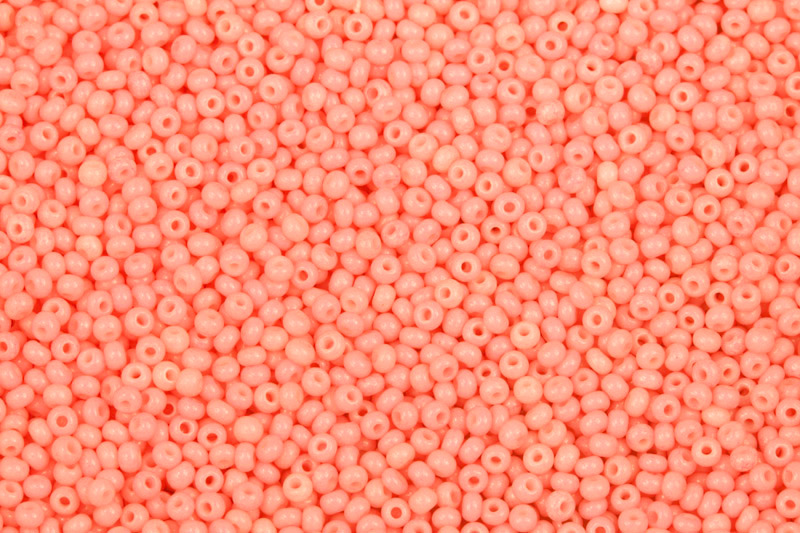 PRECIOSA rokajl 11/0 (2,0 - 2,2 mm) RH, bal. 50 g - skladká růžová, solgel křída