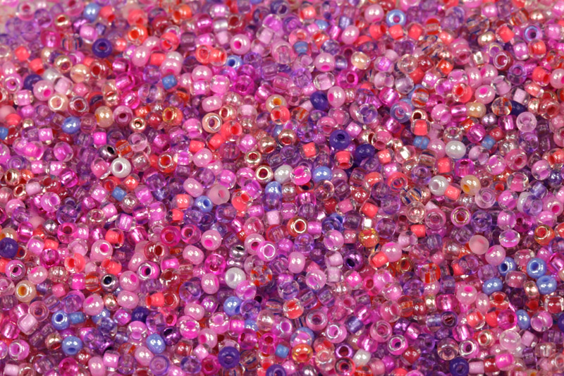 Rokajl Preciosa MIX 10/0 (2,2 - 2,4 mm), bal. 50 g - růžový mix