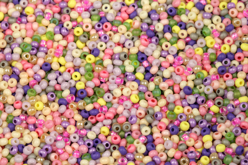 Rokajl Preciosa MIX 10/0 (2,2 - 2,4 mm), bal. 50 g - pastelově barevný mix