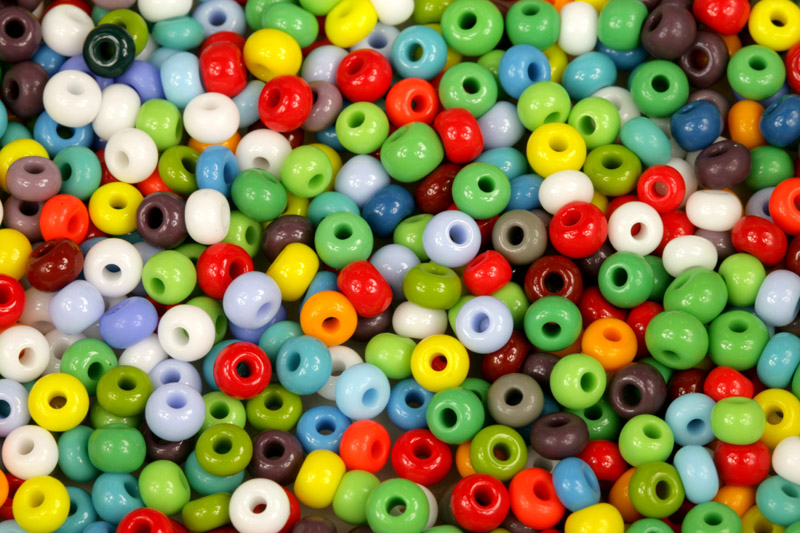 PRECIOSA rokajl MIX 6/0 (3,7 - 4,3 mm), bal. 50 g - sytý barevný mix
