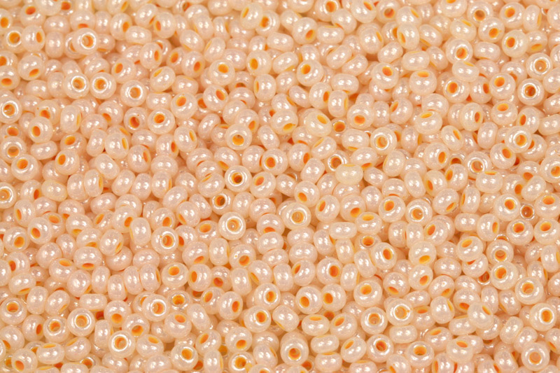 PRECIOSA rokajl 8/0 (2,8 - 3,2 mm) SH, bal. 50 g - oranžová, Ceylon