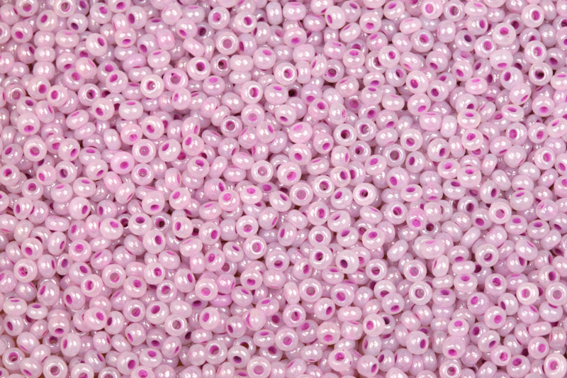 PRECIOSA rokajl 10/0 (2,2 - 2,4 mm) RH, bal. 50 g - fialovorůžová, Ceylon