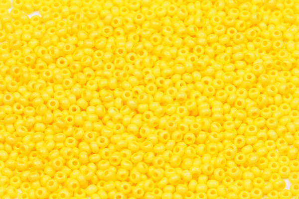 PRECIOSA rokajl 11/0 (2,0 - 2,2 mm) RH, bal. 50 g - sytý žlutý listr