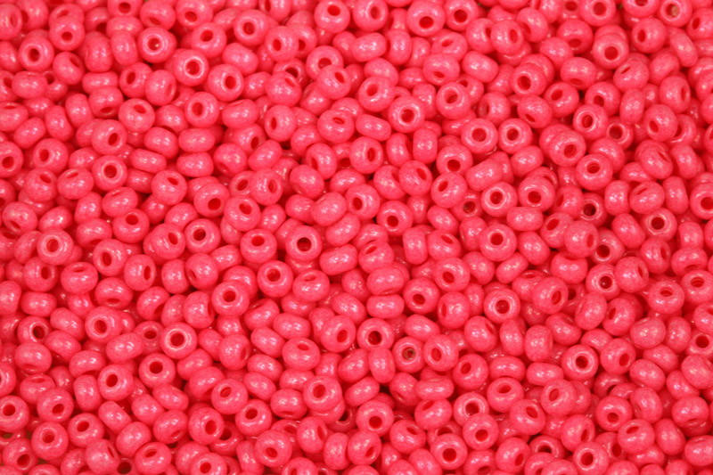 PRECIOSA rokajl 8/0 (2,8 - 3,2 mm) RH, bal. 50 g - růžová, solgel křída