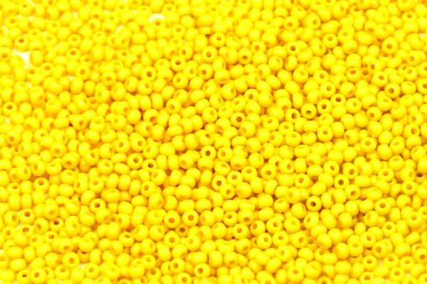 PRECIOSA rokajl 8/0 (2,8 - 3,2 mm) RH, bal. 50 g - sytá (kanárkově) žlutá