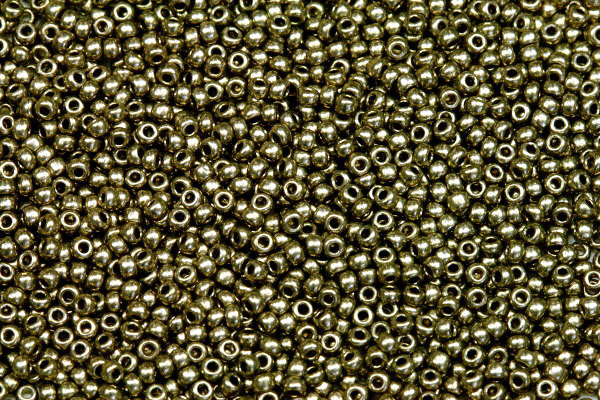 PRECIOSA rokajl 10/0 (2,2 - 2,4 mm) RH, bal. 50 g - metalická tmavší bronzová, antik bronz