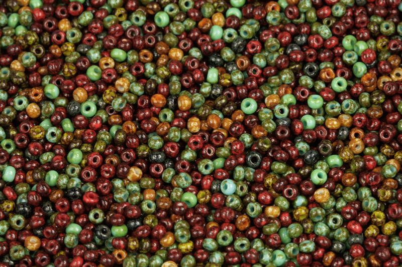 PRECIOSA rokajl MIX 10/0 (2,2 - 2,4 mm) RH, bal. 50 g - travertinový mix