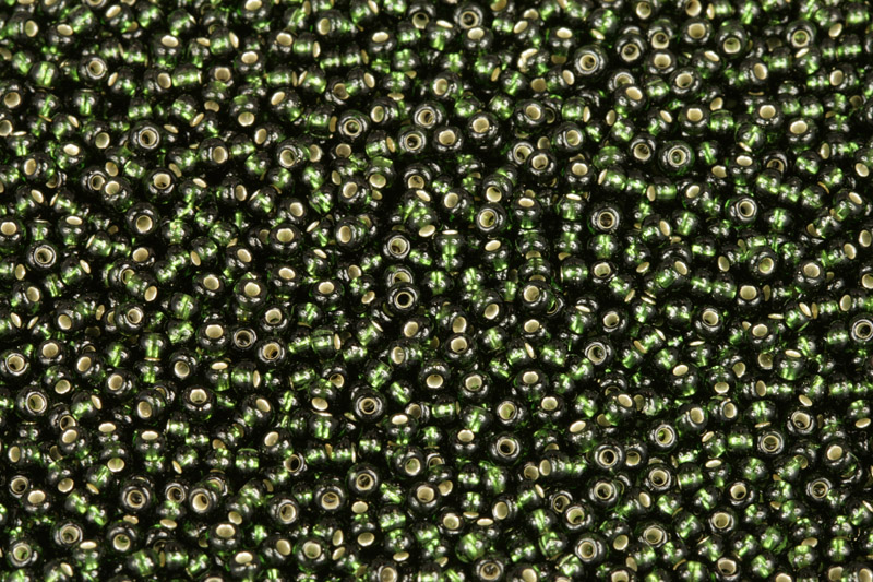 PRECIOSA rokajl 10/0 (2,2 - 2,4 mm) RH, bal. 50 g - transp. olivínově zelená, SL