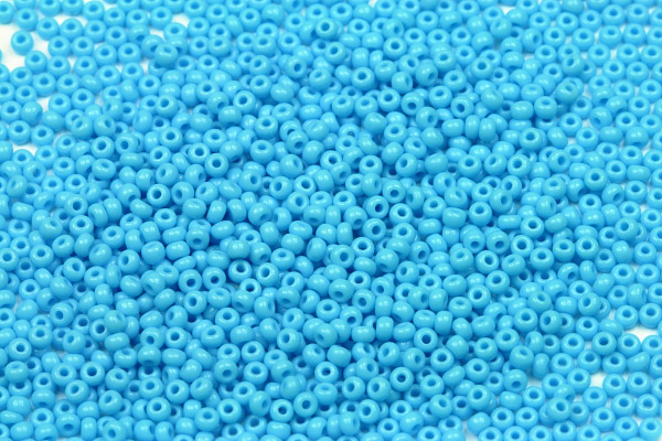 PRECIOSA rokajl 11/0 (2,0 - 2,2 mm) RH, bal. 50 g - sytá tyrkysově modrá, barveno