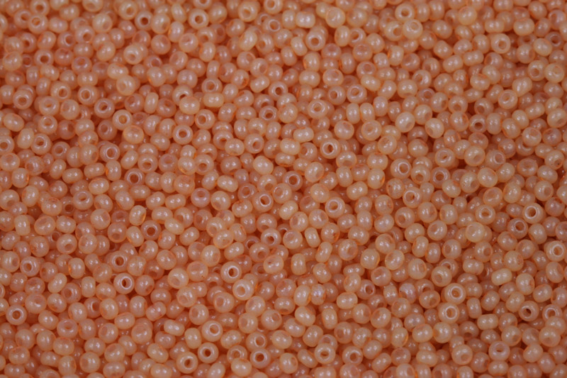 TOP PRECIOSA rokajl 10/0 (2,2 - 2,4 mm) RH, bal. 50 g - alabastr, hnědá Solgel (02611)