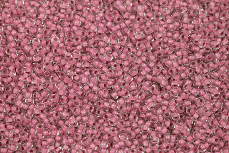 TOP PRECIOSA rokajl 10/0 (2,2 - 2,4 mm) RH, bal. 50 g - krystal, fialový vtah (38327)
