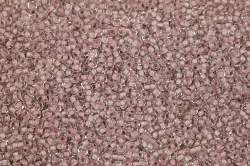 TOP PRECIOSA rokajl 10/0 (2,2 - 2,4 mm) RH, bal. 50 g - krystal, fialový vtah (38099)