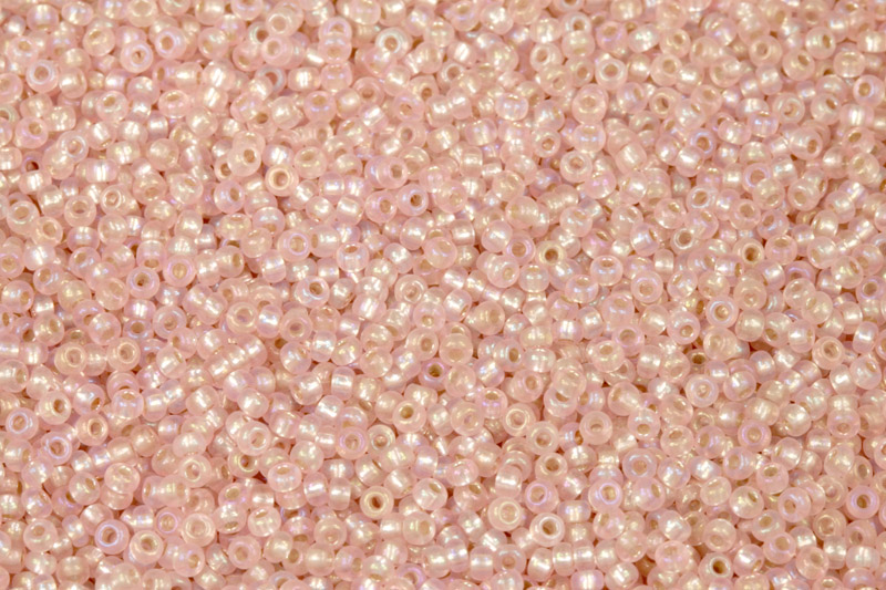 PRECIOSA rokajl 10/0 (2,2 - 2,4 mm) RH, bal. 50 g - barv. krystal, růžová, vtah, rainbow