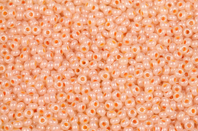 PRECIOSA rokajl 8/0 (2,8 - 3,2 mm) SH, bal. 50 g - oranžová, Ceylon