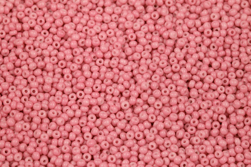 PRECIOSA rokajl 11/0 (2,0 - 2,2 mm) RH, bal. 50 g - růžová, solgel křída