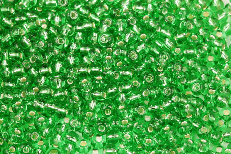 PRECIOSA rokajl 6/0 (3,7 - 4,3 mm) RH, bal. 50 g - transp. zelená, solgel krystal, SL