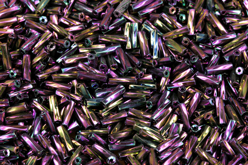 PRECIOSA BuglesHexTw-RH, stáčené hex čípky 3" (6,8 mm), bal. 50 g - fialový iris
