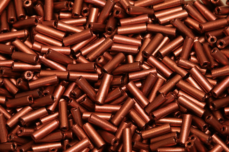 PRECIOSA Bugles, čípky 3" (6,8 mm) rovná RH, bal. 50 g - matná měděná