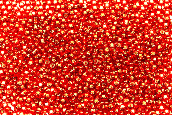 PRECIOSA rokajl 10/0 (2,2 - 2,4 mm) RH, bal. 50 g - transp. světle červená siam, SL