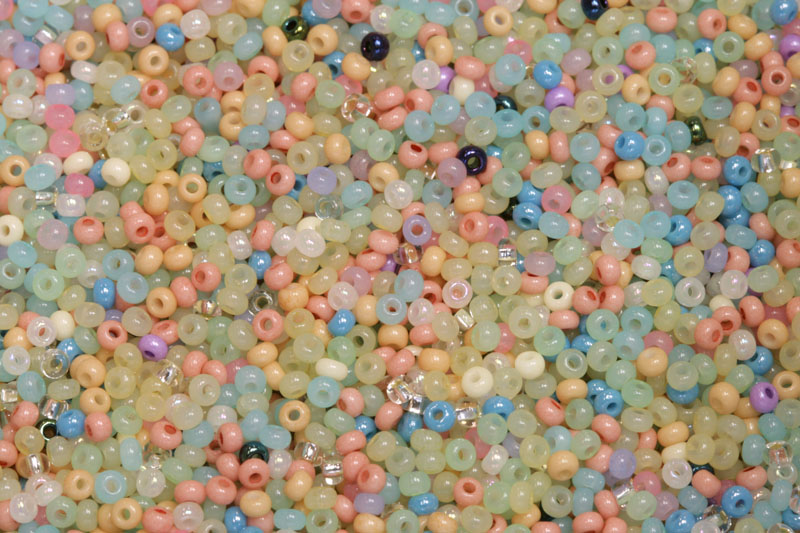 PRECIOSA rokajl MIX 11/0 (2,0 - 2,2 mm), bal. 50 g - pastelový mix