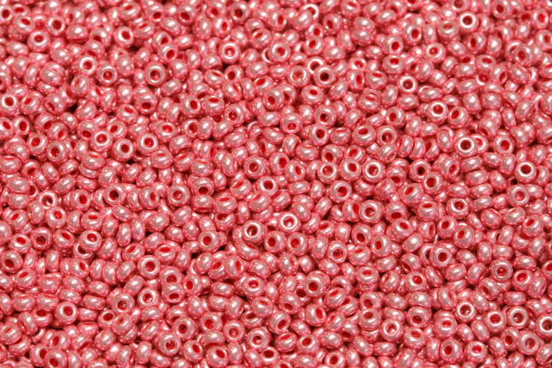 PRECIOSA rokajl 10/0 (2,2 - 2,4 mm) RH, bal. 50 g - metalická růžová