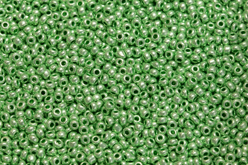 PRECIOSA rokajl 11/0 (2,0 - 2,2 mm) RH, bal. 50 g - metalická zelená
