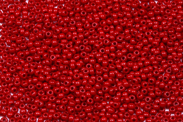 PRECIOSA rokajl 10/0 (2,2 - 2,4 mm) RH, bal. 50 g - sytá korálově červená