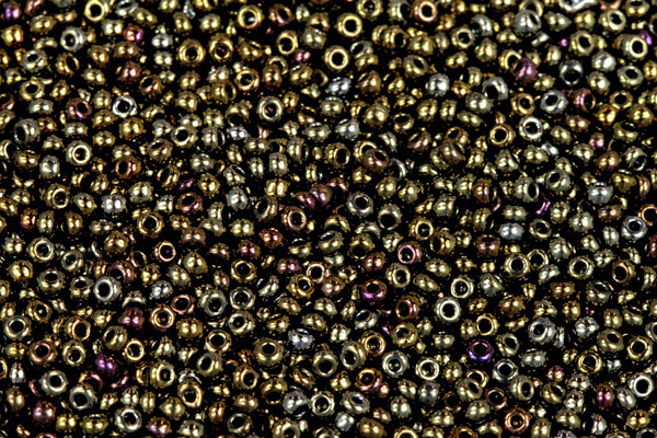 PRECIOSA rokajl 11/0 (2,0 - 2,2 mm) RH, bal. 50 g - hnědý iris