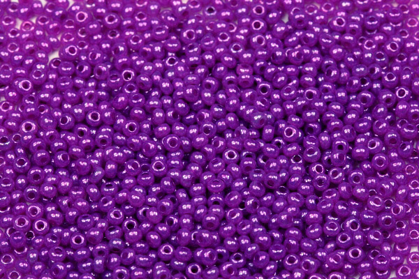 PRECIOSA rokajl 11/0 (2,0 - 2,2 mm) RH, bal. 50 g - fialová, solgel na alabastru