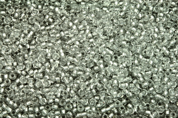 TOP Rokajl Preciosa 10/0 (2,2 - 2,4 mm) RH, 20 g - krystal aluminium lined (68108)