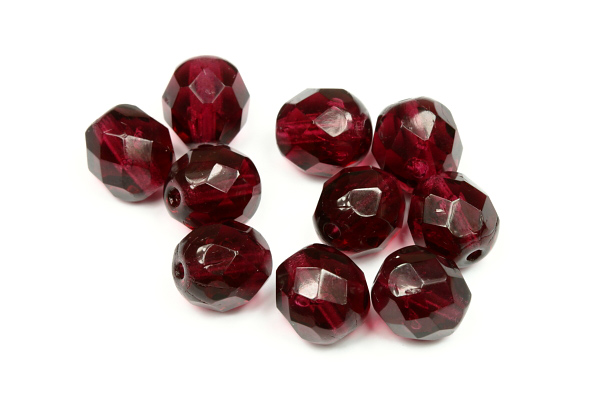 Broušená kulička "ohňovka" 8 mm, 20 ks/16 cm