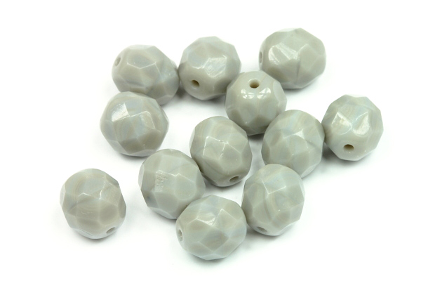Broušená kulička ohňovka 8 mm, 20 ks/16 cm - sytá šedá